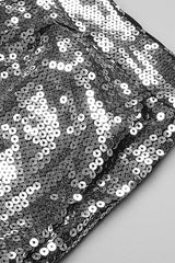 STRAPLESS SILVER SEQUIN TOP PANTS TWO PIECE SET BODYSUITS & JUMPSUITS Oh CICI