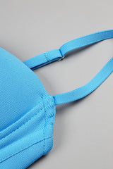 STRAPPY CORSET MIDI BANDAGE DRESS IN BLUE Bandage Dresses styleofcb