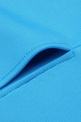 STRAPPY CORSET MIDI BANDAGE DRESS IN BLUE Bandage Dresses styleofcb