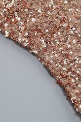 STRAPPY SEQUINS SLIT MIDI DRESS IN GOLD Sequins Dress styleofcb