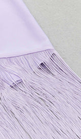 TASSEL SLEEVELESS MIDI DRESS IN LILAC DRESS STYLE OF CB