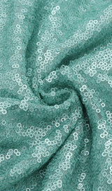 TURQUOISE SEQUIN SPLIT MIDI DRESS Dresses styleofcb