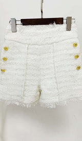 TWEED DOUBLE-BREASTED BUTTON BLAZER& PANT SET DRESS STYLE OF CB