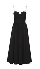UMBRELLA HEMLINE MIDI DRESS IN BLACK Dresses styleofcb
