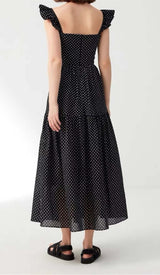 V-NECK CUTOUT MAXI DRESS IN BLACK DRESS STYLE OF CB