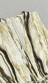 V-NECK SLEEVELESS STRIPE JUNPSUIT DRESS STYLE OF CB