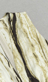 V-NECK SLEEVELESS STRIPE JUNPSUIT DRESS STYLE OF CB