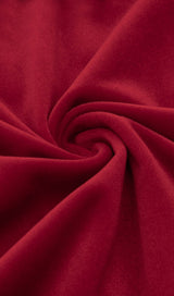 VELVET PUFF SLEEVE MINI DRESS IN WINE RED Dresses styleofcb