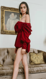 VELVET STRAPLESS MINI DRESS IN RED Dresses styleofcb