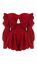VELVET STRAPLESS MINI DRESS IN RED Dresses styleofcb