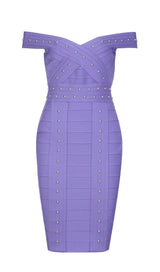 VIOLET BANDAGE MINI DREES Dresses styleofcb