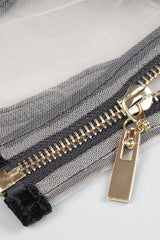 VELVET ONE SHOULDER STRAPLESS MESH MAXI DRESS Gowns styleofcb