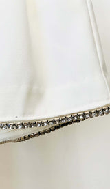 WAVY STRASS JACKET DRESS IN WHITE sis label