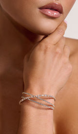 GOLD MULTI LAYERED DIAMANTE BRACELE JEWELLERY styleofcb