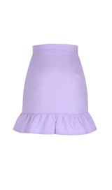 WHITE RUFFLE PLEATED MINI SKIRT Skirts styleofcb
