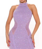 HALTER BODYCON MINI DRESS IN PURPLE Dresses styleofcb