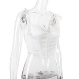 FISHBONE TOPS IN WHITE Clothing styleofcb