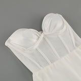 STRAPLESS GAUZE MAXI DRESS IN WHITE Dresses styleofcb