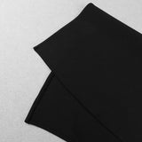 BANDAGE HALTER IRREGULAR MAXI DRESS IN BLACK AND WHITE styleofcb