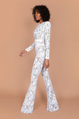 White Dark Nude Jumpsuit Jumpsuits styleofcb