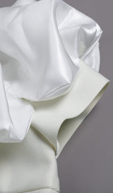 BANDAGE SOFT PLEATED MINI DRESS IN WHITE styleofcb