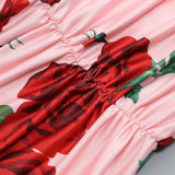 HALTERNECK ROSE PRINTED SKIRT SET Sets styleofcb