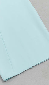 CRISS CROSS NECKLINE SATIN MIDI DRESS IN MINT DRESS STYLE OF CB