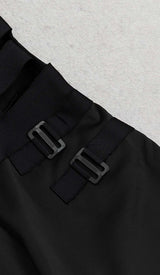 CUT OUT DETAILED ZIPPER BACK JUMPSUIT IN BLACK DRESS STYLE OF CB