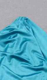 SATIN HIGH SPLIT HALTER NECK STRAPLESS DRESS IN MARINE BLUE styleofcb