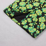 JACQUARD STRAPLESS MIDI DRESS IN GREEN Dresses styleofcb