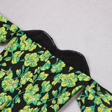 JACQUARD STRAPLESS MIDI DRESS IN GREEN Dresses styleofcb