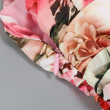 FLORAL PRINT ONE SHOULDER MAXI DRESS styleofcb