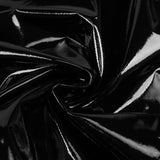 RUCHED HIGH-SHINE MINI DRESS IN BLACK styleofcb