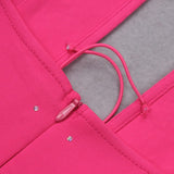 HALTER NECK CRYSTAL BACKLESS JUMPSUITS IN PINK BODYSUITS & JUMPSUITS styleofcb