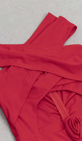 HALTER SLEEVELESS JUMPSUIT IN RED DRESS STYLE OF CB