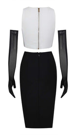 JEWELLED TENTACLE TWO PIECE IN WHITE DRESS STYLE OF CB