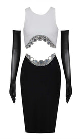 JEWELLED TENTACLE TWO PIECE IN WHITE DRESS STYLE OF CB