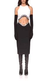 JEWELLED TENTACLE TWO PIECE IN WHITE DRESS STYLE OF CB