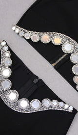 JEWELLED TENTACLE TWO PIECE SUIT IN BLACK DRESS STYLE OF CB