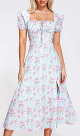 PUFF SLEEVE FLORAL MIDI DRESS Dresses sis label