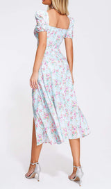 PUFF SLEEVE FLORAL MIDI DRESS Dresses sis label