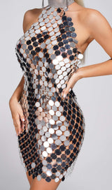 HALTER SEQUIN MIRROR MINI DRESS Dresses styleofcb