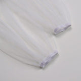 FAIRYTALE DREAM SHEER SLEEVE MINI DRESS WHITE styleofcb