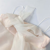 SUSPENDER BOW STRAPLESS SEERSUCKER DRESS IN WHITE styleofcb