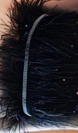 SEXY LACE BACKLESS LONG BEADED FANCY FORMAL GOWNS IN BLACK styleofcb