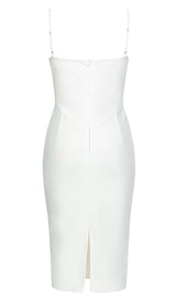 MESH CORSET BODYCON MIDI DRESS IN WHITE DRESS STYLE OF CB