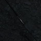 V-NECK LACE SLIM-FIT WAISTLINE DRESS