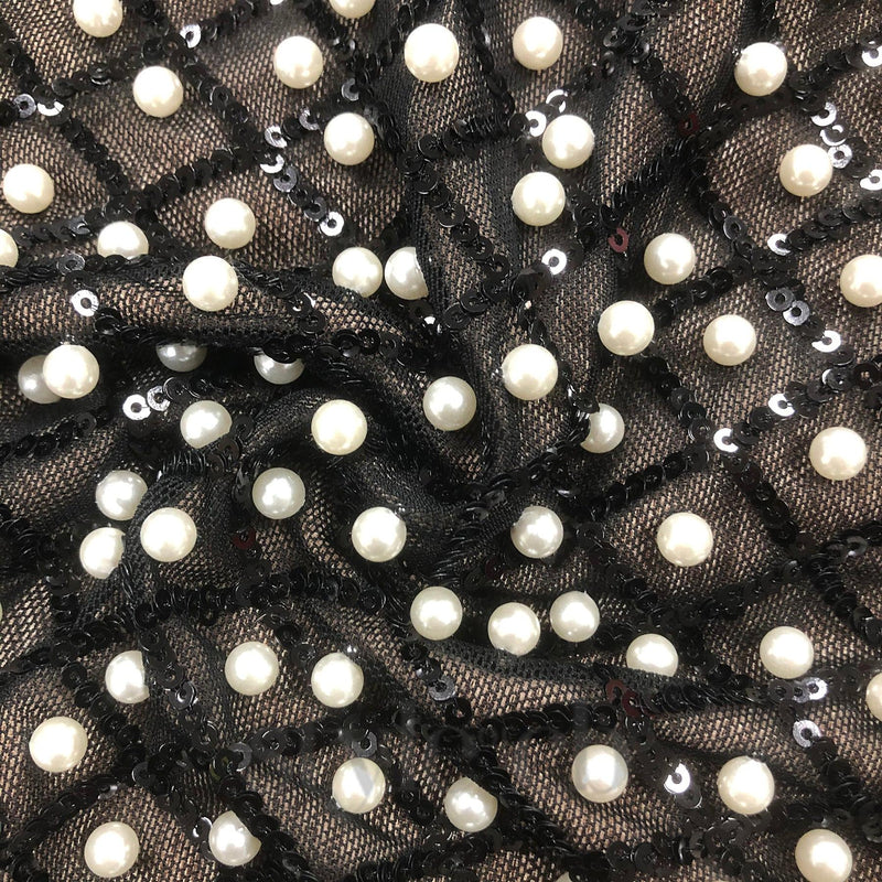 pearl embellished cut out bow mini dress in black