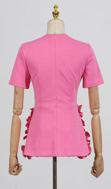 trista Flower Two-Piece Set in pink