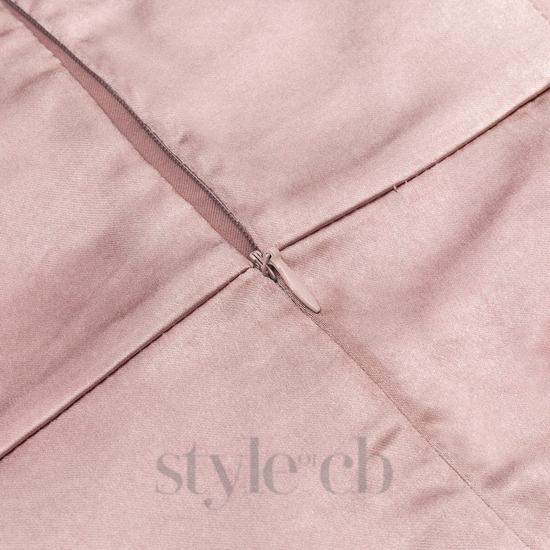 DUSTY ROSE SPAGHETTI STRAPS WRAP DRESS WITH SLIT